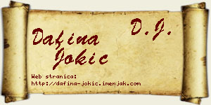 Dafina Jokić vizit kartica